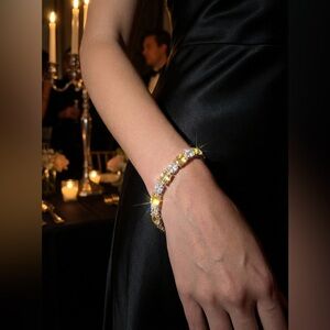 Elegant Yellow and Silver Bracelet